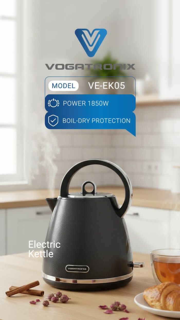 کتری برقی وگاتی مدل VE-EK05 رنگ مشکی و سفید - تصویر 1