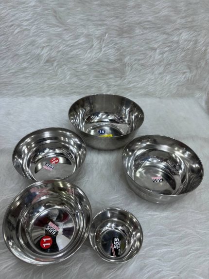 کاسه استیل هندی ضخیم سایز ۵