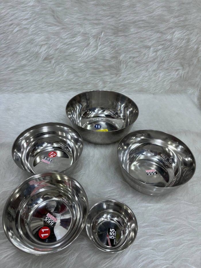 کاسه استیل هندی ضخیم سایز ۵ - تصویر 1