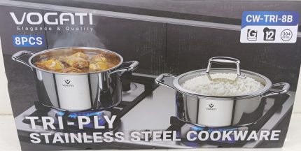 سرویس قابلمه ووگاتی مدل CW-TRI-8B استیل کف لیزری