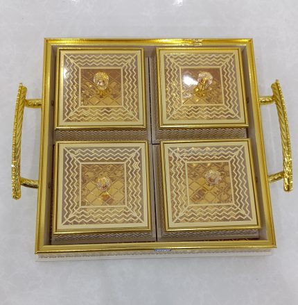 سینی شیرینی خوری مجلسی طلایی