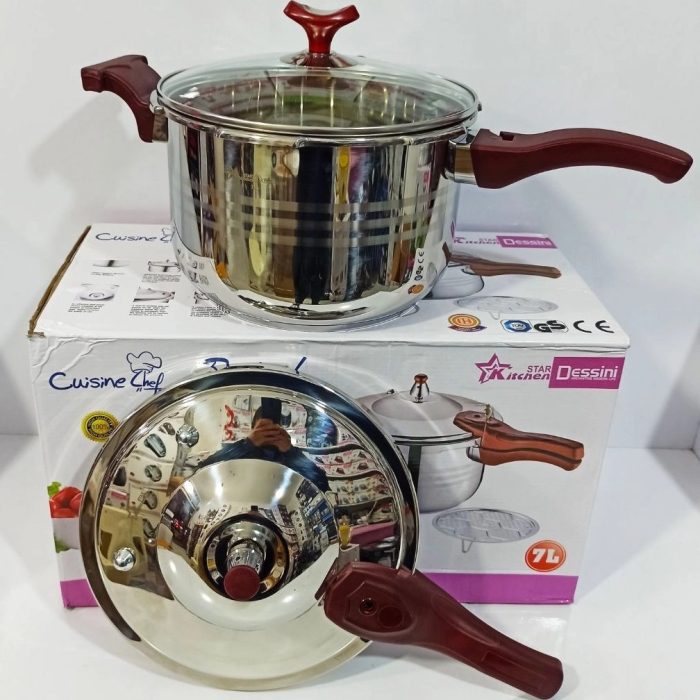 زودپز روگازی دسینی ظرفیت ۷ لیتر استیل - تصویر 1