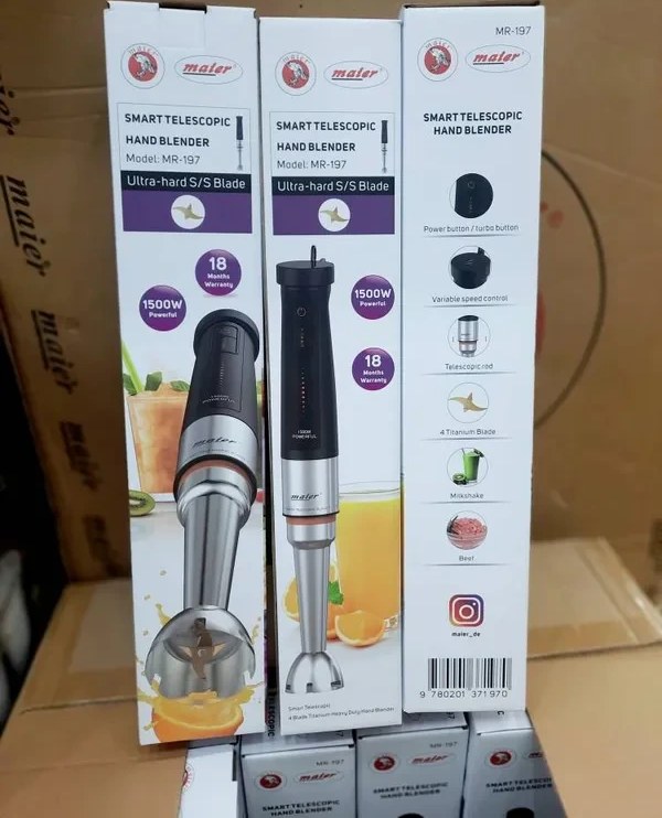 TRNtpgTEO6Z9mdYo گوشت کوب برقی مایر مدل MR197 ظرفیت ۱۵۰۰ وات با ۴ تیغه تیتانیوم - تصویر 1