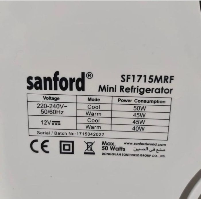 یخچال سفری سانفورد مدل SF1715MRF وزن ۳.۵ کیلوگرم - تصویر 2