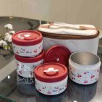 لانچ باکس 4تایی استیل چری گیلاسی sweet cherry